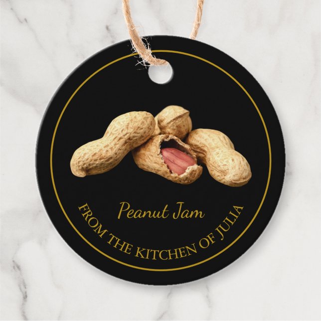 Enkelt Homemade Peanut Sylt hängare Märkre Gåvor Etiketter (Framsida)
