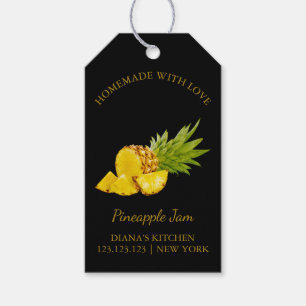 Enkelt homemade pineapple Sylt Hopp Märkre l Black Presentetikett