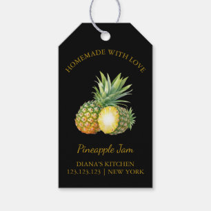 Enkelt homemade pineapple Sylt Hopp Märkre l Black Presentetikett