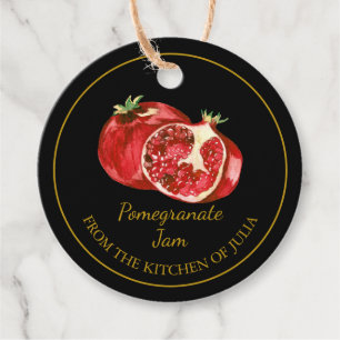 Enkelt homemade Pomegranate Sylt Märkre l Black Gåvor Etiketter