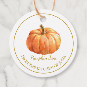 Enkelt Homemade Pumpkin Sylt Märkre l White Gåvor Etiketter