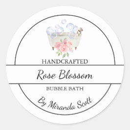 Enkelt Homemade Ro Bubble Bath-märke Runt Klistermärke