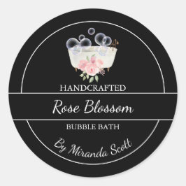 Enkelt Homemade Ro Bubble Bath-märke Runt Klistermärke