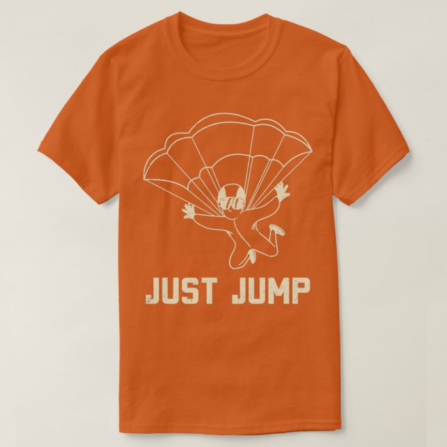 Enkelt hopp för fallskärmspumpning t shirt (Design framsida)