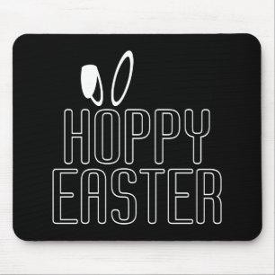 Enkelt Hoppy Påsk Pun-typografi Mousepad Musmatta