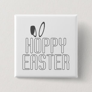 Enkelt Hoppy Påsk Pun-typografi PIN-knapp Knapp