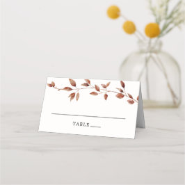 Enkelt Höst löv Botaniskt Bröllop Placeringskort