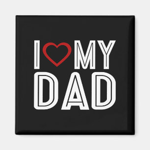 Enkelt i hjärtat Kärlek min Pappa-typografi Magn Magnet