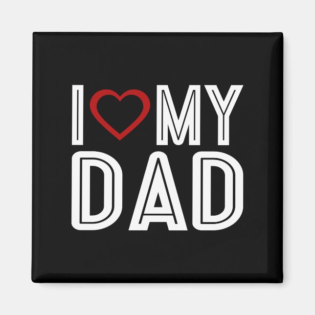 Enkelt i hjärtat Kärlek min Pappa-typografi | Magn Magnet (Framsidan)