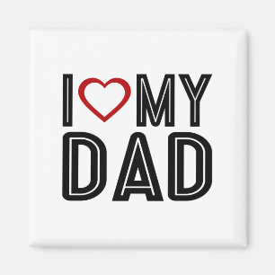 Enkelt i hjärtat Kärlek min Pappa-typografi Magn Magnet