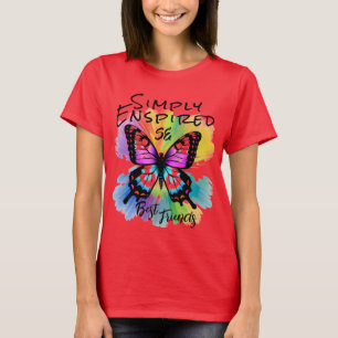 Enkelt inspirerad bäste vän Butterfly T Shirt