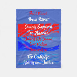 Enkelt inspirerad för Amerika en nation under Gud: Fleecefilt