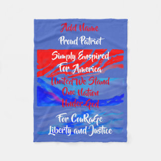 Enkelt inspirerad för Amerika en nation under Gud: Fleecefilt