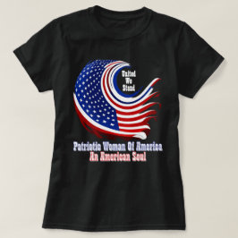 Enkelt Inspirerad Fosterländsk Amerikansk Kvinna T Shirt