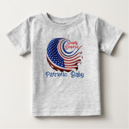 Enkelt inspirerad "Patriot Baby" Stars och stripes T Shirt
