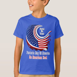 Enkelt Inspirerad Patriotisk Pojke i Amerika T Shirt