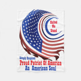 Enkelt Inspirerad Stolt Patriot Av Amerika Fleecefilt