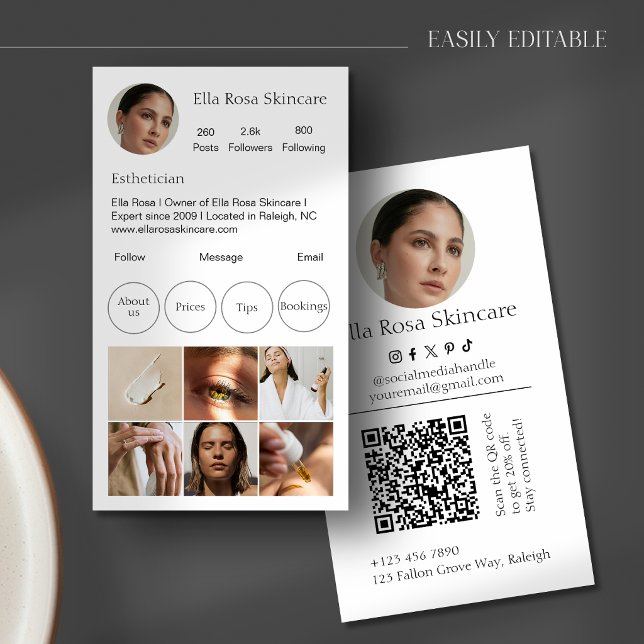 Enkelt Instagram-Affärskort Visitkort (Skapare uppladdad)