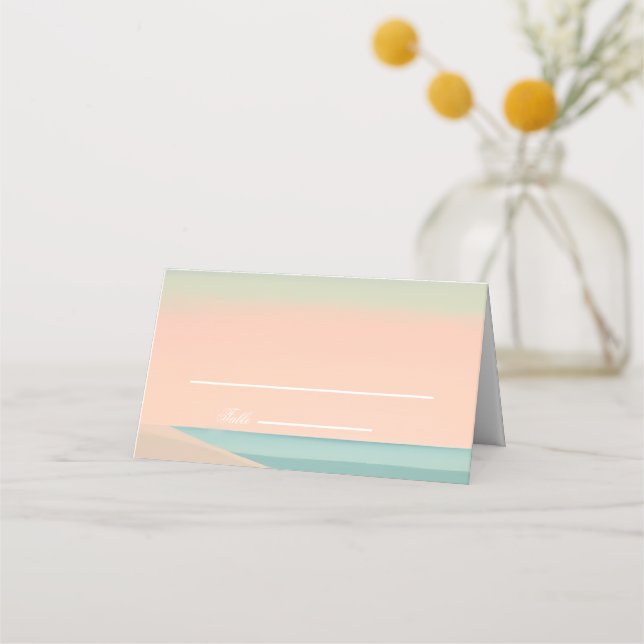 Enkelt invikt område placeringskort (Framsida)