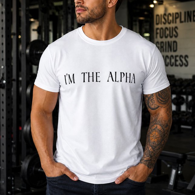 Enkelt, jag är den ledande mannen tröja (Simple I'm the Alpha Men's T-Shirt)