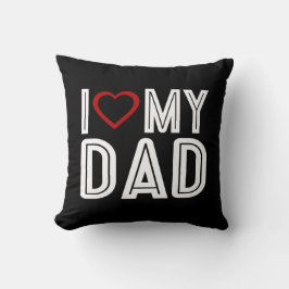 Enkelt jag Heart Kärlek Min Pappa Typografi Dekora Kudde