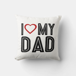Enkelt jag Heart Kärlek Min Pappa Typografi Dekora Kudde