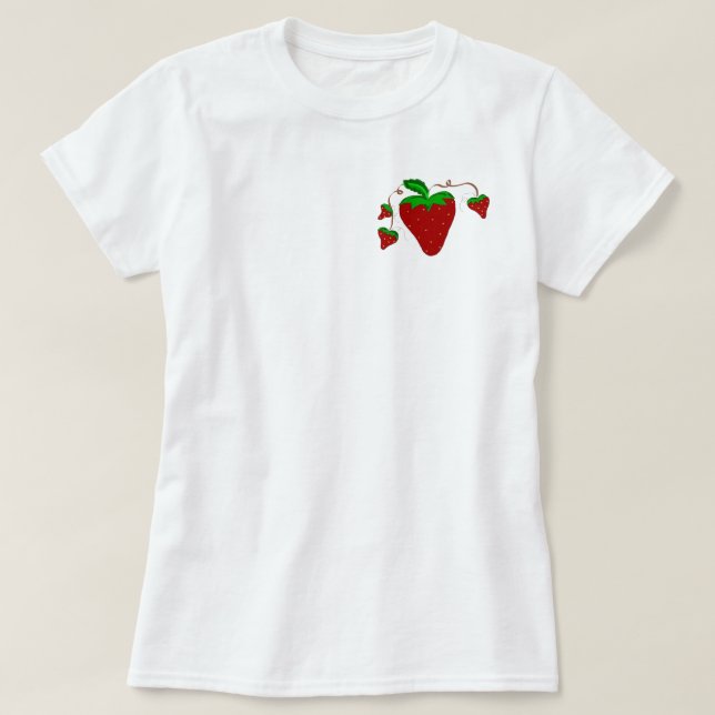 Enkelt Jordgubbar Tröja (Design framsida)