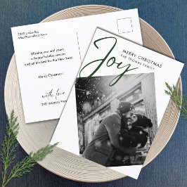 Enkelt Joy Jul - Minimalistisk Grönt - foto Helg Vykort
