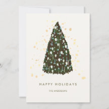 Enkelt Julgran Vita julkort Helgdag