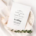 Enkelt kalligrafi Informal Bröllop Inbjudningar<br><div class="desc">Den här enkla kalligrafin informell bröllopsinbjudan är perfekt för ett elegant bröllop. Den klassiska designen kännetecknas av rustik svart och vit typografi med ett modernt minimalistiskt märke.</div>