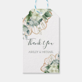 Enkelt kalligrafi Rustic Greenery Blommigt Bröllop Presentetikett