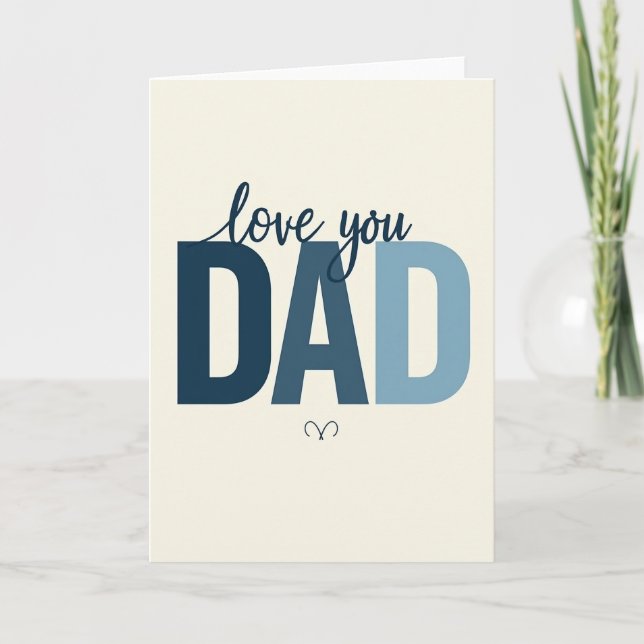 Enkelt Kärlek Du Pappa Typ Kort (Framsida)