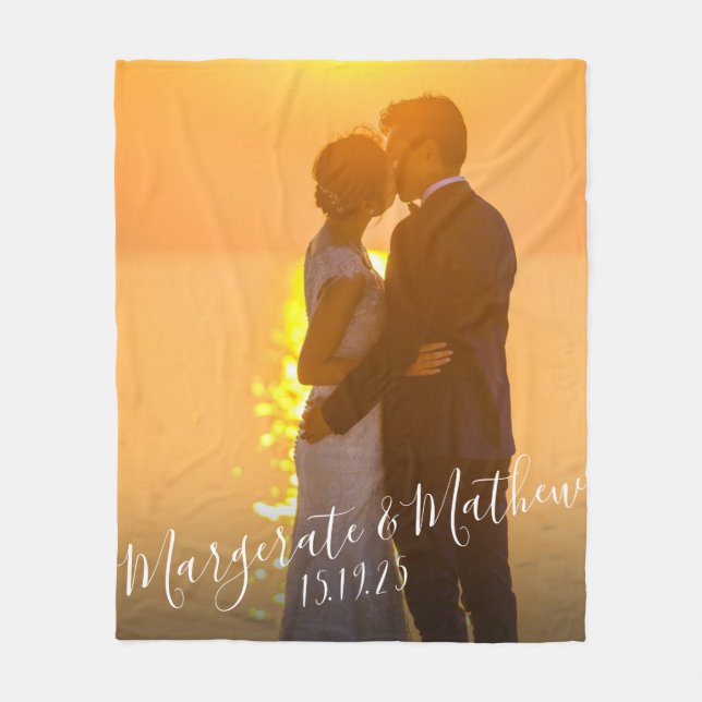 Enkelt Kärlek Editable Färg Personlig Blanket Fleecefilt (Framsidan)