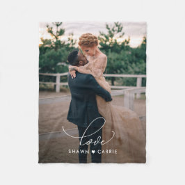 Enkelt Kärlek Editable Färg Personlig Blanket Fleecefilt