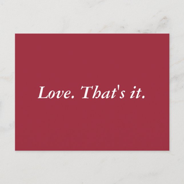 Enkelt Kärlek Vykort (Framsida)