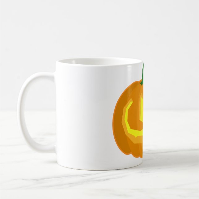 Enkelt karverad pumpkin kaffemugg (Vänster)