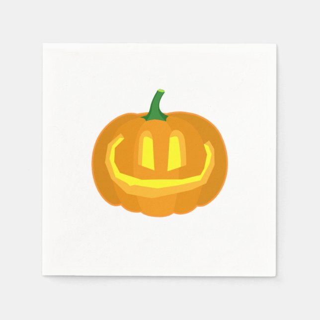Enkelt karverad pumpkin pappersservett (Framsidan)