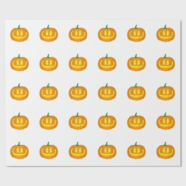 Enkelt karverad pumpkin presentpapper (Platt)
