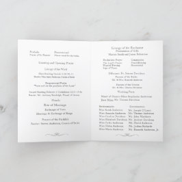 Enkelt katolsk nuptialmassa med foto program