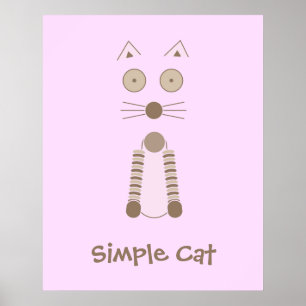 Enkelt katt poster