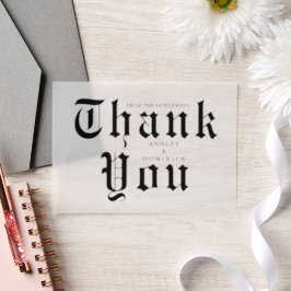 Enkelt keltiskt kalligrafi Tack Bröllop