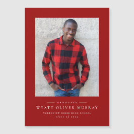 Enkelt klassisk röd studenten-annonsmagnet