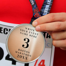 Enkelt klassiskt Bronze Medal-tävling, tredje pris Julgransprydnad Metall