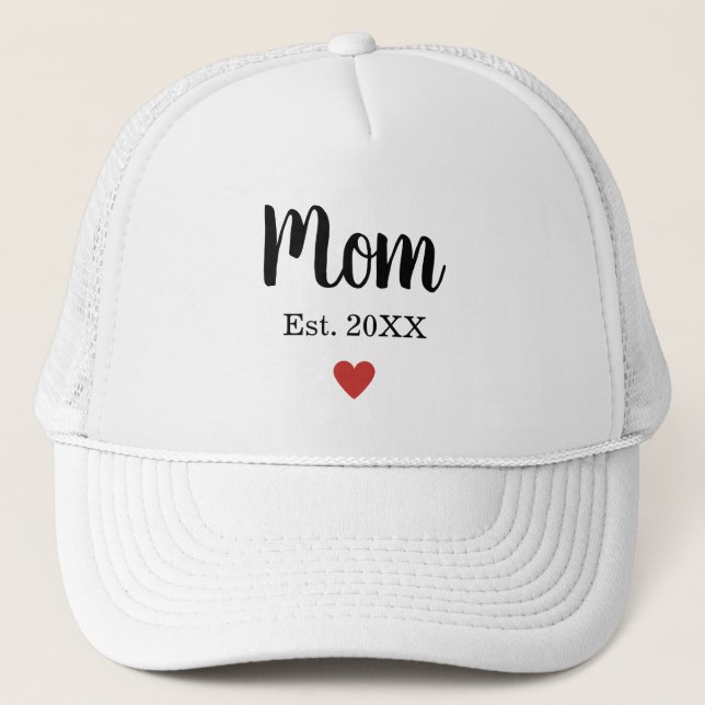 Enkelt klassiskt Chic Cute Mamma Est Year Little H Keps (Framsida)