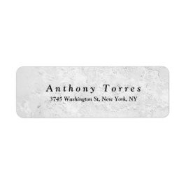 Enkelt, klassiskt Elegant Grått Wall Struktur Returadress Etikett