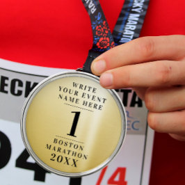 Enkelt klassiskt Guld-medalj-tävling första pris Julgransprydnad Metall