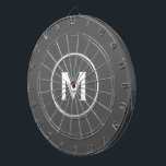 Enkelt klassiskt monogram Grått Darttavla<br><div class="desc">Modern ritbräda med enkel grått monogram medallion med klassisk blocktypografi som börjar i vitt. Anpassa till en början med ett monogram. användan anpassar menyn för att ändra färg eller typografi i bakgrunden.</div>