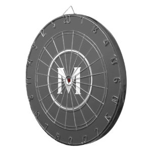 Enkelt klassiskt monogram Grått Darttavla