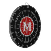 Enkelt klassiskt Monogram svart rött