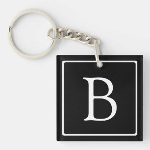 Enkelt klassiskt monogram Svartvitt